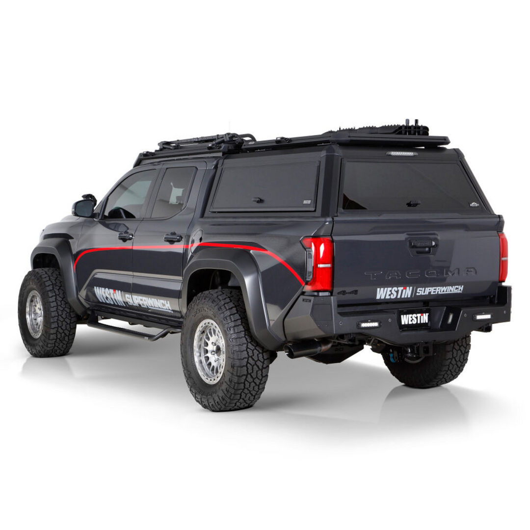 Westin 2024+ Tacoma EXP Truck Cap w/Sliding FR Glass COMPLETE KIT A + BS ( Tacoma w/5ft Bed )