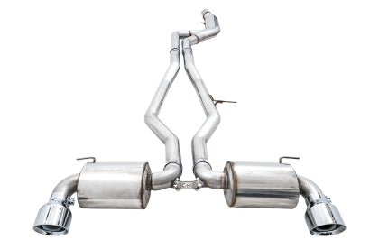 AWE GR Supra Non-Resonated Touring Edition Exhaust - 5in Chrome Silver Tips