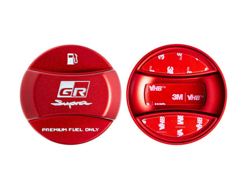 Goldenwrench GR Supra Blackline Performance Edition RED Billet Fuel Cap Cover - V2