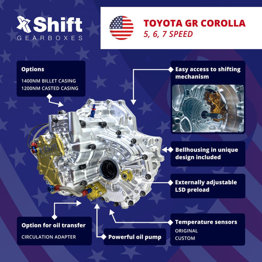 X Shift GR Corolla Sequential Transmission